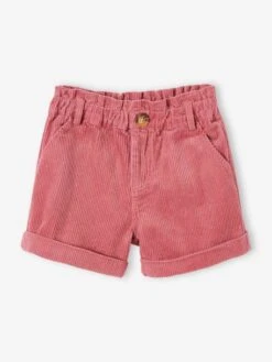 Short Paperbag En Velours Fille - Rose Airelle