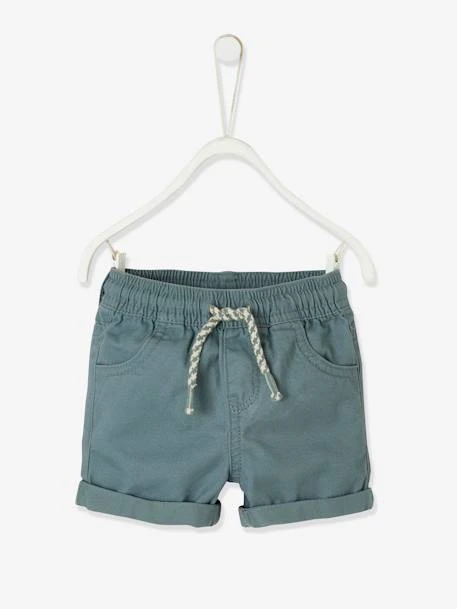 Short Sergé Taille élastiquée Bébé Garçon - Vert De Gris 7 Short Sergé Taille élastiquée Bébé Garçon - Vert De Gris – Image 7