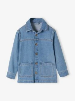 Surchemise Mixte En Jean Personnalisable Enfant - Stone