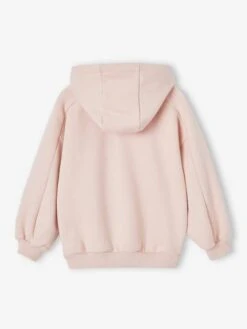 Sweat à Capuche Motif Fantaisie Fille - Rose Poudré -Vertbaudet Soldes Boutique sweat a capuche motif fantaisie fille 4