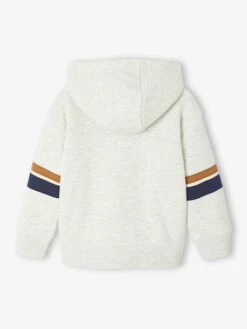 Sweat à Capuche Zippé Garçon Doublé Sherpa - Marine -Vertbaudet Soldes Boutique sweat a capuche zippe garcon double sherpa 14