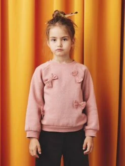 Sweat Avec Noeuds En Relief Fille - Blush