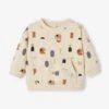 Sweat Bébé En Molleton - Beige Clair Imprimé 21 Sweat Bébé En Molleton - Beige Clair Imprimé -Vertbaudet Soldes Boutique sweat bebe en molleton