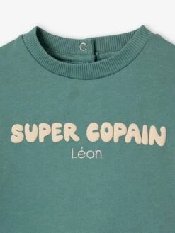 Sweat Bébé Personnalisable Pressionné Dos - Caramel -Vertbaudet Soldes Boutique sweat bebe personnalisable pressionne dos 8