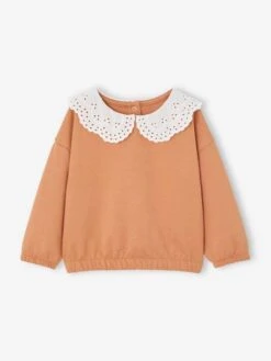 Sweat Col Brodé Bébé Personnalisable - Caramel