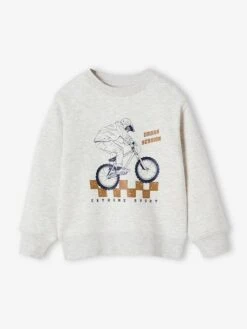 Sweat Col Rond Print Placé Garçon - Bleu Nuit -Vertbaudet Soldes Boutique sweat col rond print place garcon 26