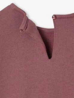 Sweat Fille Col Fantaisie En Macramé - Prune -Vertbaudet Soldes Boutique sweat fille col fantaisie en macrame 8