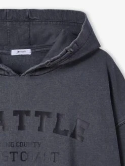 Sweat Garçon à Capuche Print - Noir -Vertbaudet Soldes Boutique sweat garcon a capuche print 3