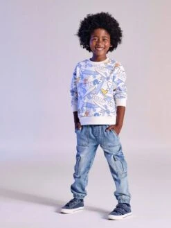 Sweat Imprimé Skate - Blanc Imprimé 9 Sweat Imprimé Skate - Blanc Imprimé -Vertbaudet Soldes Boutique sweat imprime skate 4