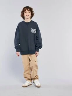 Sweat Loose Effet Délavé - Noir -Vertbaudet Soldes Boutique sweat loose effet delave 6