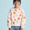 Sweat Motifs Fantaisie Fille - Vanille -Vertbaudet Soldes Boutique sweat motifs fantaisie fille
