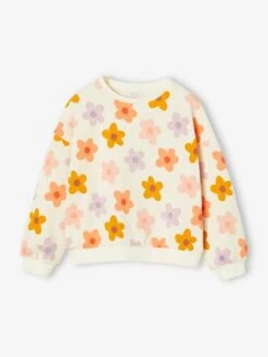 Sweat Motifs Fantaisie Fille - Vanille -Vertbaudet Soldes Boutique sweat motifs fantaisie fille 2