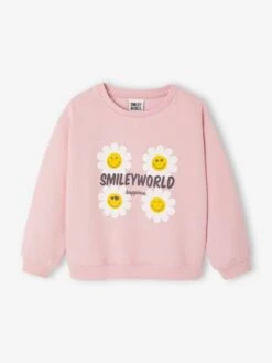 Sweat SMILEYWORLD Fille - Rose Pâle