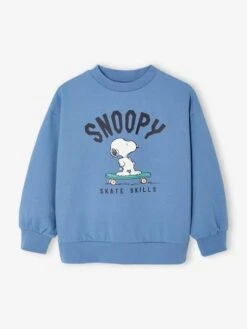 Sweat Snoopy Peanuts Garçon - Bleu Chambray -Vertbaudet Soldes Boutique sweat snoopy peanuts garcon 1