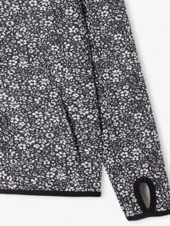Sweat Sport Zippé Matière Technique Fille Motifs Fleurs - Anthracite -Vertbaudet Soldes Boutique sweat sport zippe matiere technique fille motifs fleurs 23