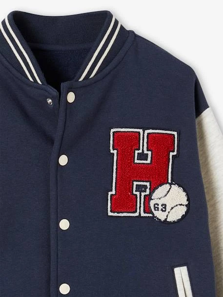 Sweat Style Teddy En Molleton Garçon Badge En Bouclettes. - Anthracite 7 Sweat Style Teddy En Molleton Garçon Badge En Bouclettes. - Anthracite – Image 7