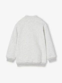 Sweat Style Teddy Fille En Molleton - Gris Chiné -Vertbaudet Soldes Boutique sweat style teddy fille en molleton 2