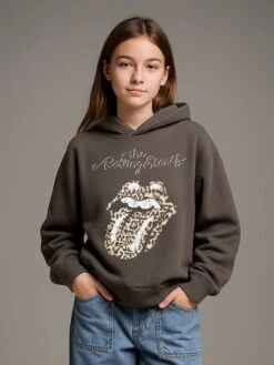 Sweat The Rolling Stones Fille à Capuche - Anthracite