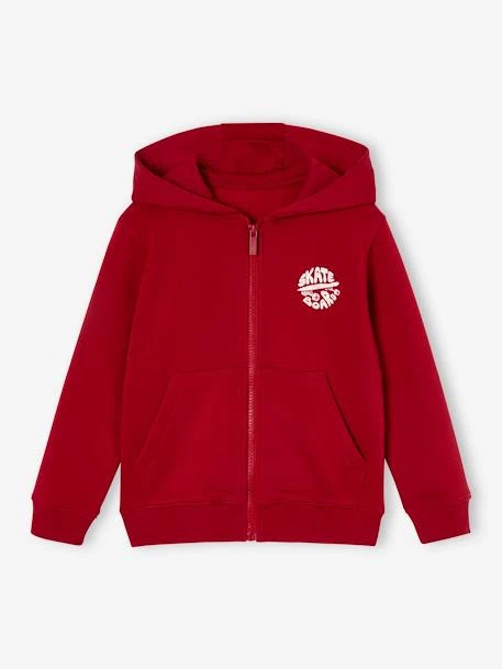 Sweat Zippé à Capuche Basics Garçon - Rouge 10 Sweat Zippé à Capuche Basics Garçon - Rouge – Image 10