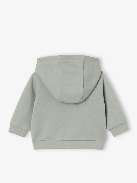 Sweat Zippé à Capuche Bébé - Bleu Ardoise 8 Sweat Zippé à Capuche Bébé - Bleu Ardoise – Image 8