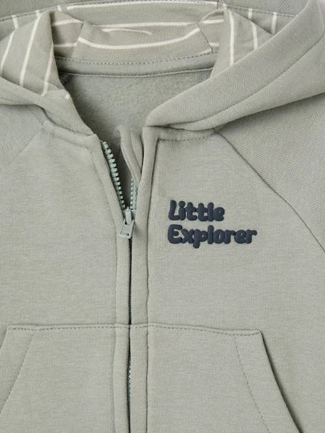 Sweat Zippé à Capuche Bébé - Bleu Ardoise 9 Sweat Zippé à Capuche Bébé - Bleu Ardoise – Image 9