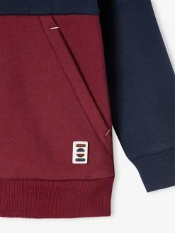 Sweat Zippé à Capuche Effet Colorblock Sport Garçon - Kaki -Vertbaudet Soldes Boutique sweat zippe a capuche effet colorblock sport garcon 43