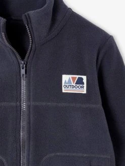 Sweat Zippé En Maille Polaire Garçon - Anthracite -Vertbaudet Soldes Boutique sweat zippe en maille polaire garcon 3