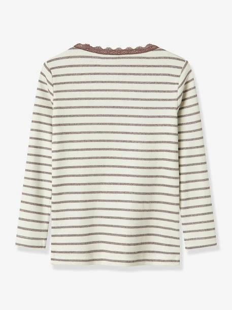 T-shirt à Manches Longues Pour Fille Avec Rayures Brillantes NMFNETTE NAME IT - Mauve 2 T-shirt à Manches Longues Pour Fille Avec Rayures Brillantes NMFNETTE NAME IT - Mauve – Image 2