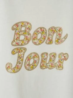 T-shirt à Message Motifs Fleurs Fille - Corail -Vertbaudet Soldes Boutique t shirt a message motifs fleurs fille 50