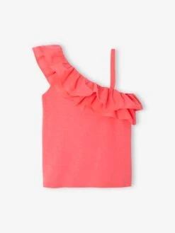 T-shirt à Volant Asymétrique Fille - écru -Vertbaudet Soldes Boutique t shirt a volant asymetrique fille 13