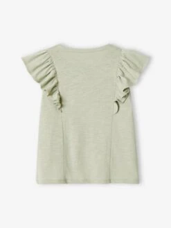 T-shirt à Volants Fille - Corail -Vertbaudet Soldes Boutique t shirt a volants fille 9