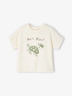 T-shirt Bébé à Motif En Coton Bio Manches Courtes - Abricot 11 T-shirt Bébé à Motif En Coton Bio Manches Courtes - Abricot -Vertbaudet Soldes Boutique t shirt bebe a motif en coton bio manches courtes 11