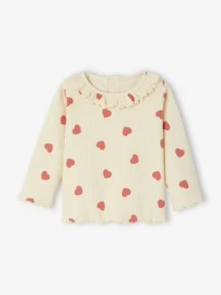 T-shirt Bébé Imprimé De Petits C½urs - Vanille