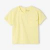 T-shirt Bébé Manches Courtes - Jaune Fluo -Vertbaudet Soldes Boutique t shirt bebe manches courtes