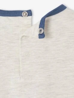 T-Shirt Bébé Manches Longues - Beige Chiné -Vertbaudet Soldes Boutique t shirt bebe manches longues 5