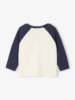 T-shirt Bébé Manches Longues Avec Imprimé Placé Devant - Kaki -Vertbaudet Soldes Boutique t shirt bebe manches longues avec imprime place devant 18