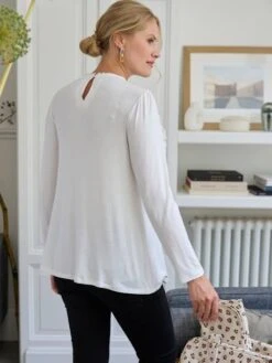 T-shirt Blouse De Grossesse Volants En Broderie Anglaise - écru 13 T-shirt Blouse De Grossesse Volants En Broderie Anglaise - écru -Vertbaudet Soldes Boutique t shirt blouse de grossesse volants en broderie anglaise 4