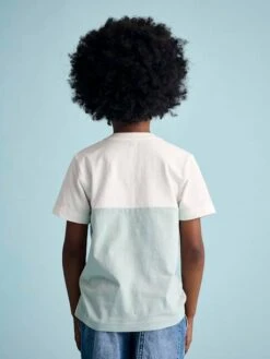 T-shirt Coloblock Garçon Manches Courtes - Ardoise -Vertbaudet Soldes Boutique t shirt coloblock garcon manches courtes 18