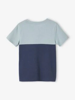 T-shirt Coloblock Garçon Manches Courtes - Menthe -Vertbaudet Soldes Boutique t shirt coloblock garcon manches courtes 63