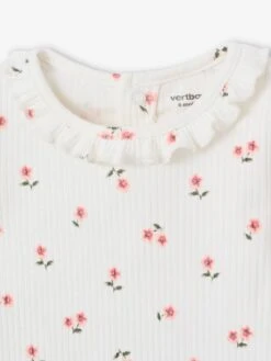 T-shirt En Maille Côtelée Bébé Manches Longues - Rose Pâle -Vertbaudet Soldes Boutique t shirt en maille cotelee bebe manches longues 15
