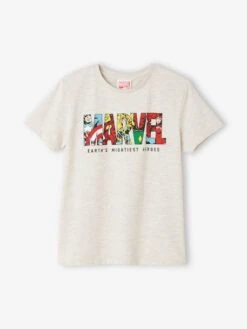 Avengers T-shirt Garçon Marvel - Beige Chiné