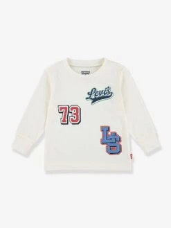 Levis T-shirt Logos Fantaisie LEVI'S Manches Longues - écru