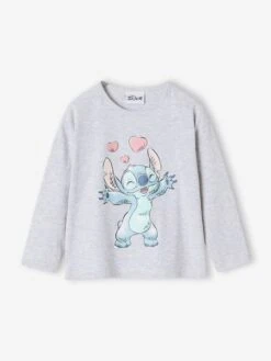 T-shirt Manches Longues Disney Lilo & Stitch - Gris Chiné