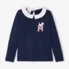 T-shirt Manches Longues Disney Marie Les Aristochats Fille - Bleu Marine -Vertbaudet Soldes Boutique t shirt manches longues disney marie les aristochats fille