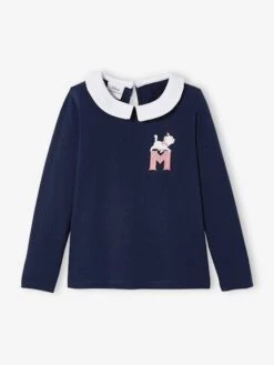 T-shirt Manches Longues Disney Marie Les Aristochats Fille - Bleu Marine