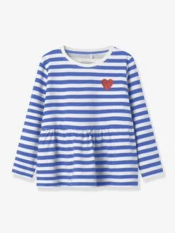 NAME IT T-shirt Manches Longues Fille NMFLIONA - Bleu