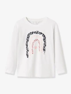 NAME IT T-shirt Manches Longues Fille NMFLIRA , Coupe Boxy - Rose