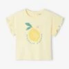 T-shirt Manches Volantées Bébé Motif Fruit - Rose Bonbon -Vertbaudet Soldes Boutique t shirt manches volantees bebe motif fruit