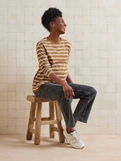 T-shirt Marinière De Grossesse Et D'allaitement - Olive -Vertbaudet Soldes Boutique t shirt mariniere de grossesse et dallaitement 54