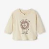 T-shirt Motif Animal Bébé Manches Longues - Rouille -Vertbaudet Soldes Boutique t shirt motif animal bebe manches longues
